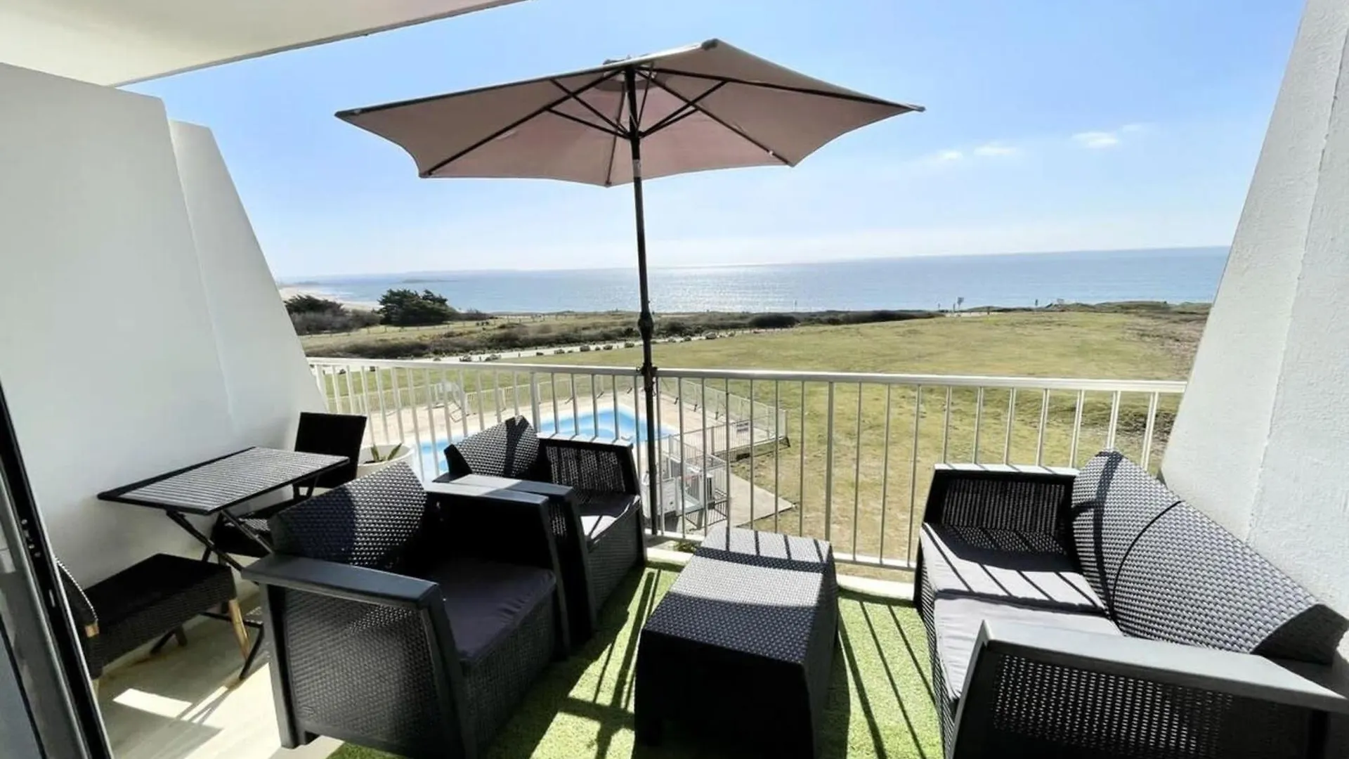 Magnifique T2 Archi Cosy Vue Mer 180 Piscine Guidel Apartment